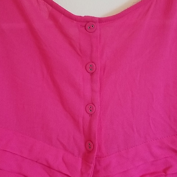 Pink Layered Ruffle Crop Top - Picture 5 of 7